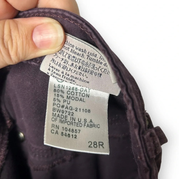 Ag  Adriano Goldschmied The Legging Super Skinny in Purple Sateen - Picture 8 of 8